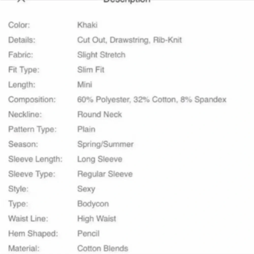 RIBBED PEEKABOO DRAWSTRING BODY-CON DRESS - Picture 7 of 7